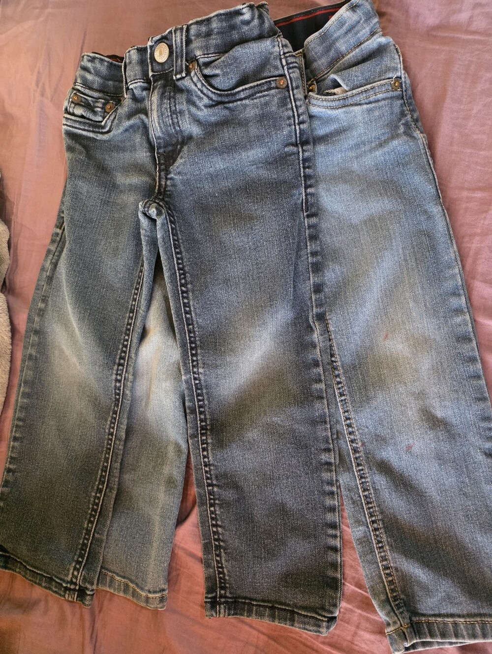 2 Pairs Levi's Toddlers 4 Faded Blue Bootcut Jeans